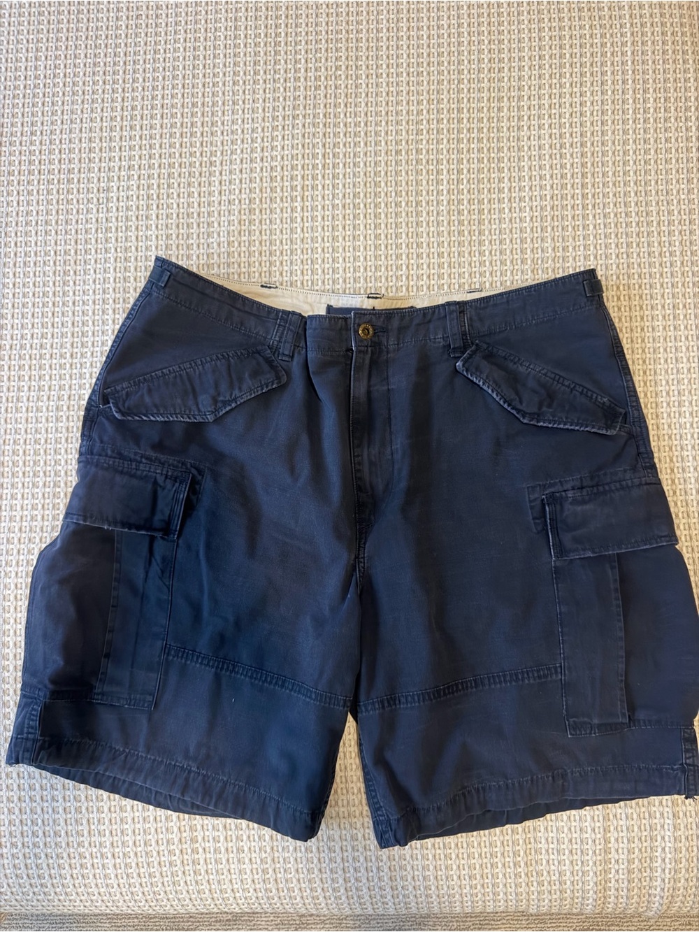 Ralph Lauren Navy Cargo Shorts with Utility Pockets